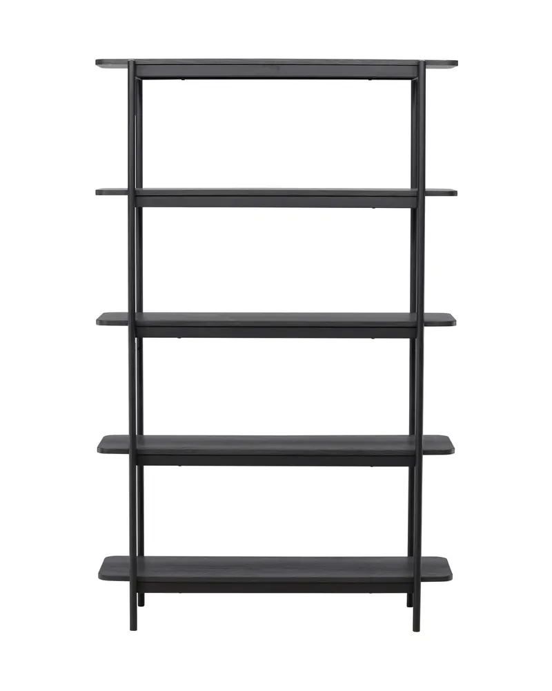 Heim Bücherregal mit Stahlgestell in 40 × 190 × 120 cm, Schwarz, Ansicht 2