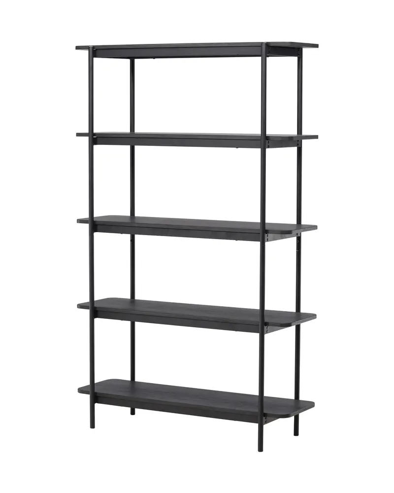 Heim Bücherregal mit Stahlgestell in 40 × 190 × 120 cm, Schwarz, Ansicht 3