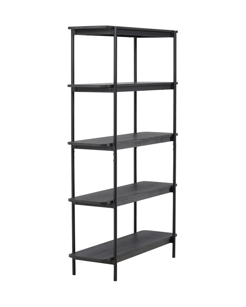Heim Bücherregal mit Stahlgestell in 40 × 190 × 120 cm, Schwarz, Ansicht 5
