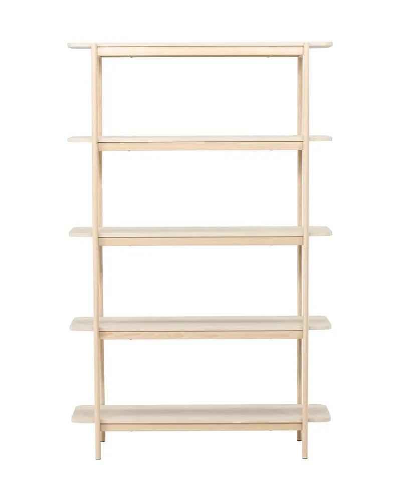 Heim Bücherregal mit Stahlgestell in 40 × 190 × 120 cm, Whitewash, Ansicht 1