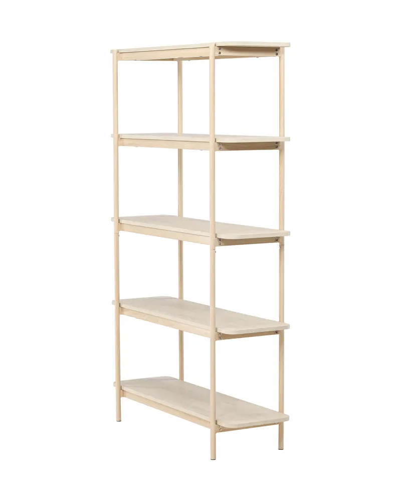 Heim Bücherregal mit Stahlgestell in 40 × 190 × 120 cm, Whitewash, Ansicht 6