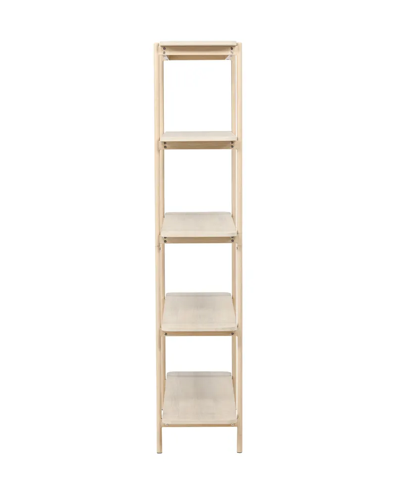 Heim Bücherregal mit Stahlgestell in 40 × 190 × 120 cm, Whitewash, Ansicht 7