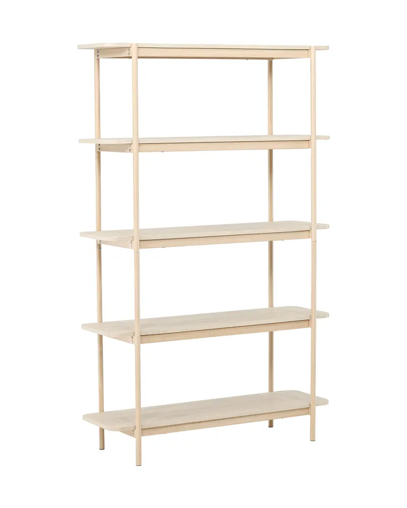 Heim Bücherregal mit Stahlgestell in 40 × 190 × 120 cm, Whitewash, Ansicht 8