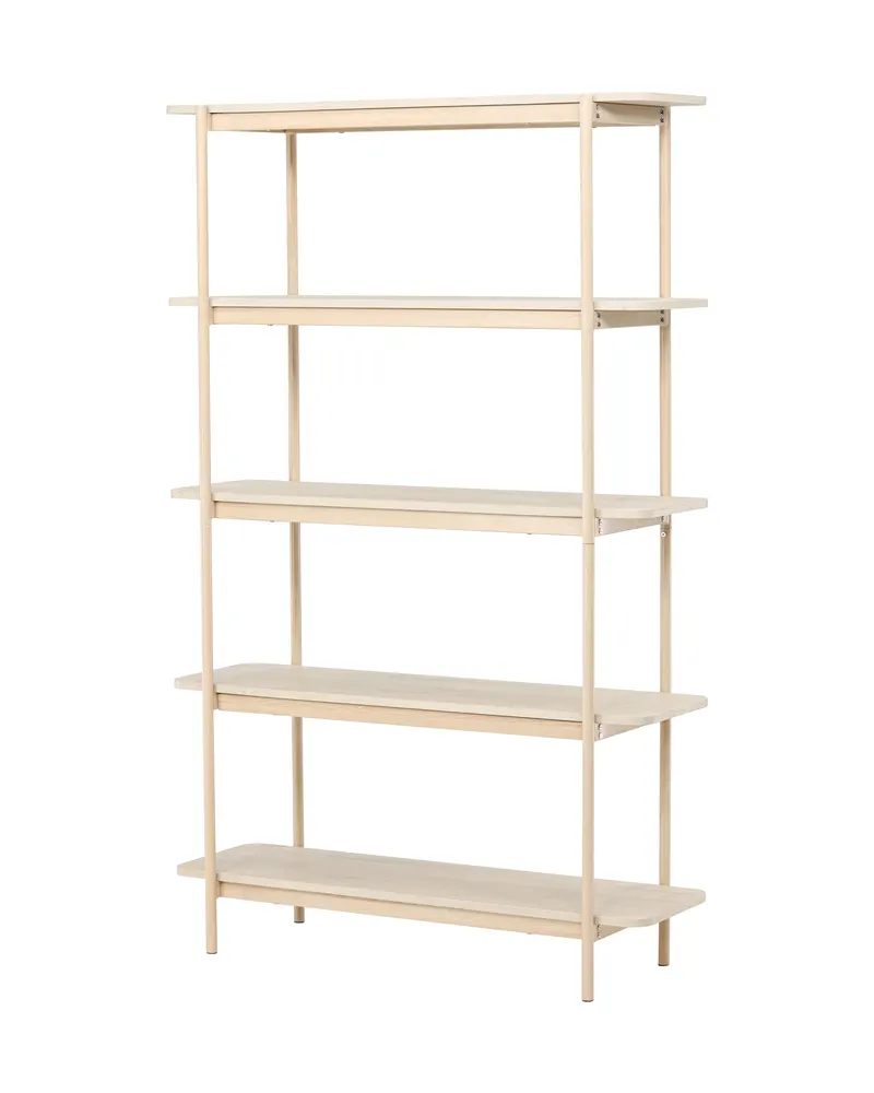 Heim Bücherregal mit Stahlgestell in 40 × 190 × 120 cm, Whitewash, Ansicht 10