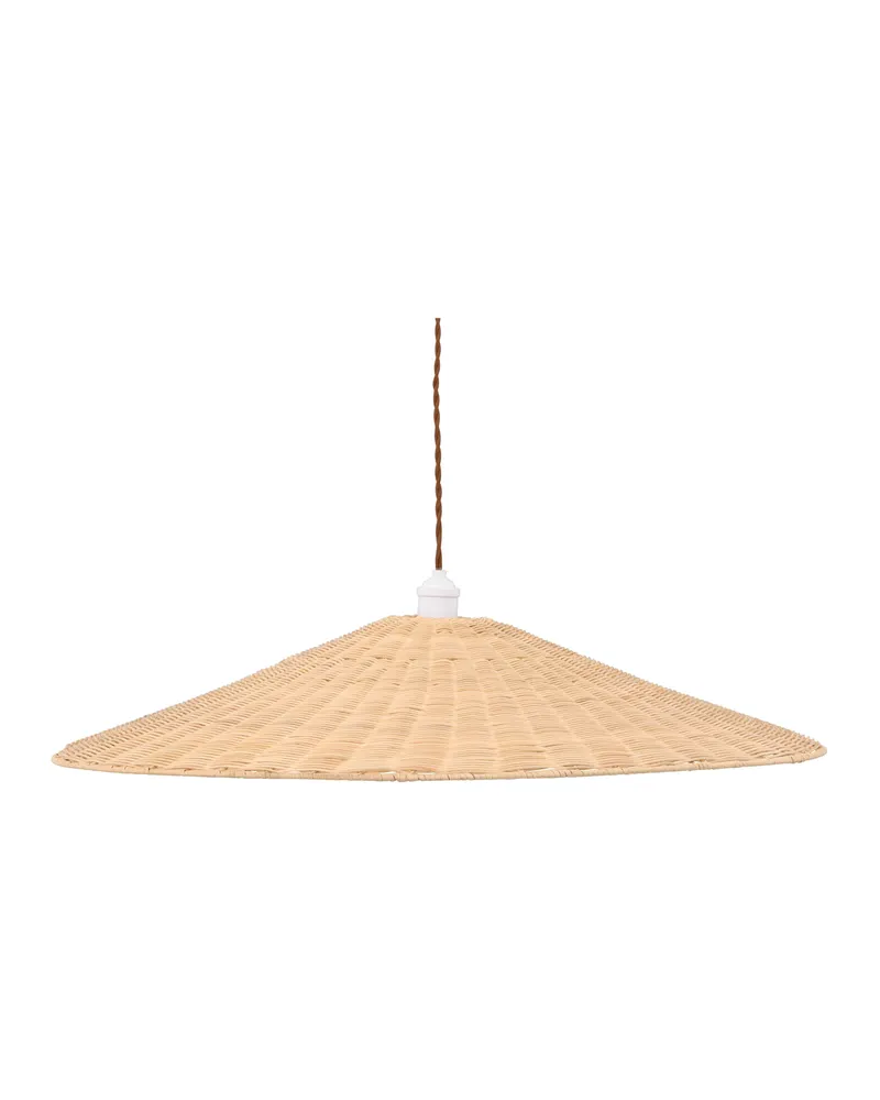 Herrestad Hängelampe aus Rattan, flacher Schirm mit Ø 80 cm