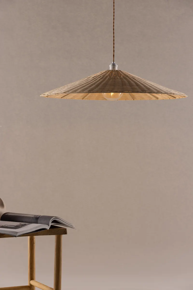 Herrestad Hängelampe aus Rattan, im Wohnraum, Ansicht 3