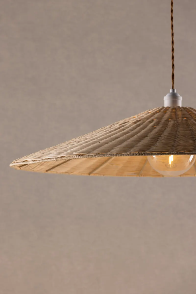 Herrestad Hängelampe aus Rattan, im Wohnraum, Ansicht 4