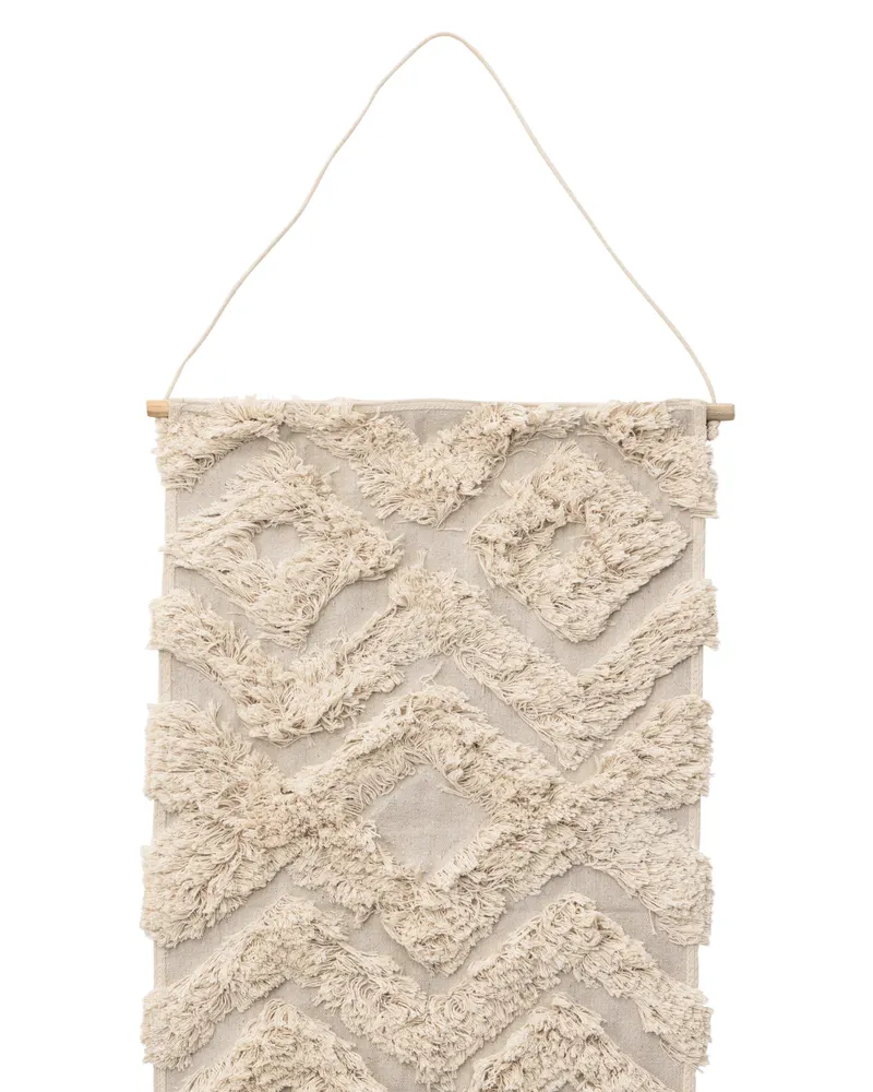 Hilda Wandbehang aus Baumwolle mit langem Flor und Fransen, Ansicht 2