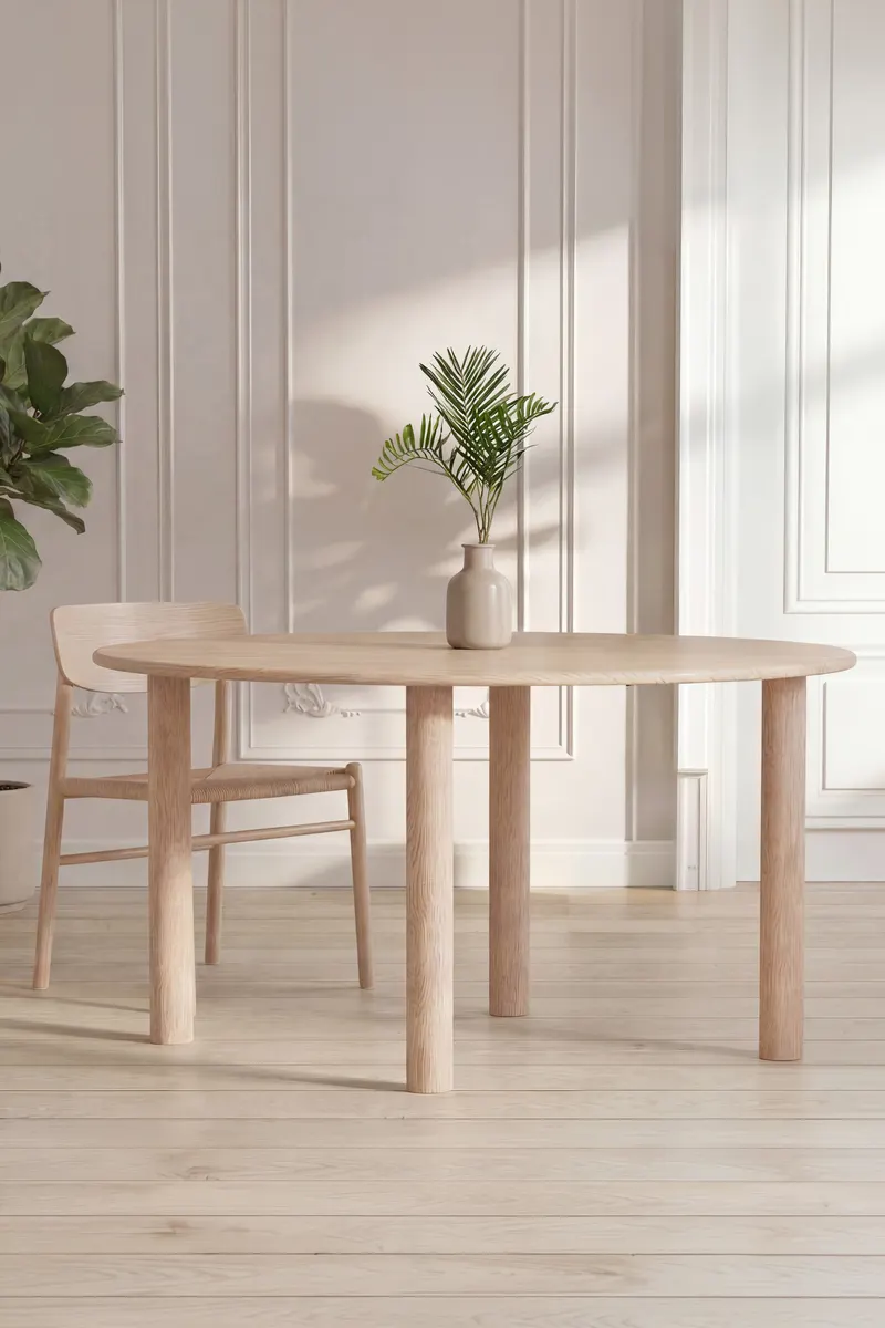 Hilo ovaler Esstisch 130 × 110 cm, im Wohnraum, Ansicht 1