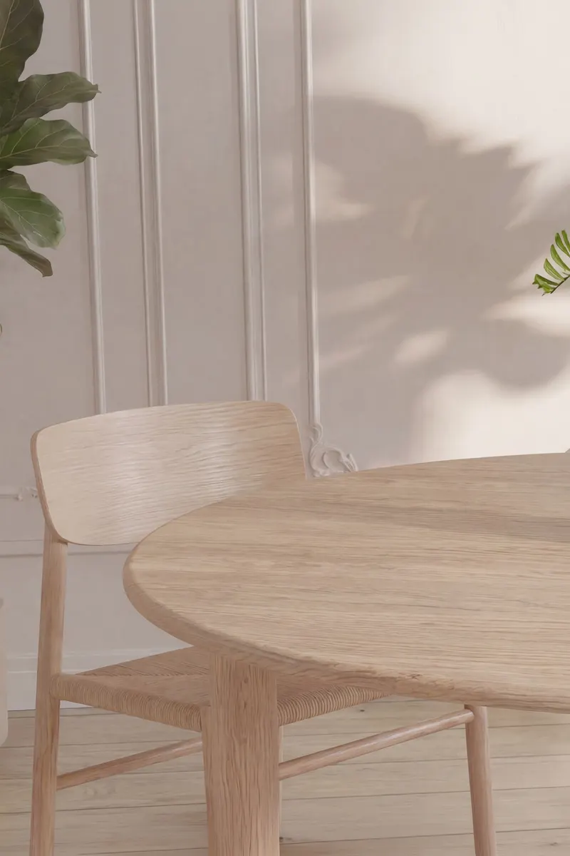 Hilo ovaler Esstisch 130 × 110 cm, im Wohnraum, Ansicht 3