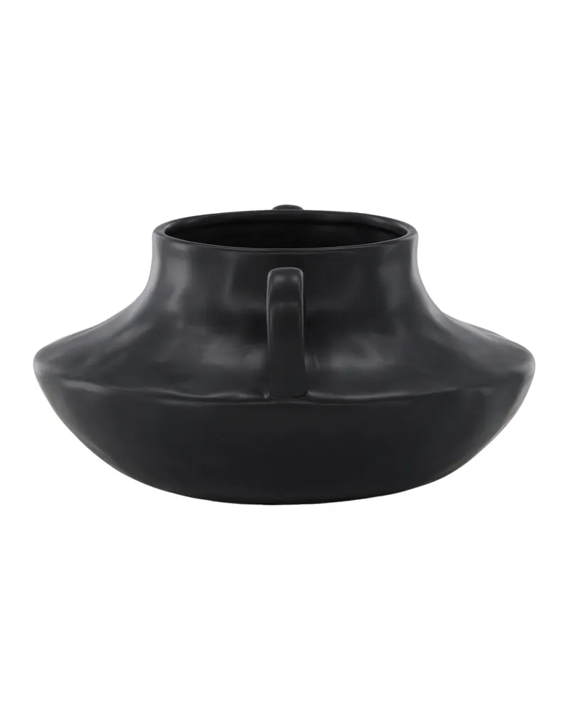 Holda flacher Blumentopf mit zwei Henkeln in Schwarz, Ansicht 7