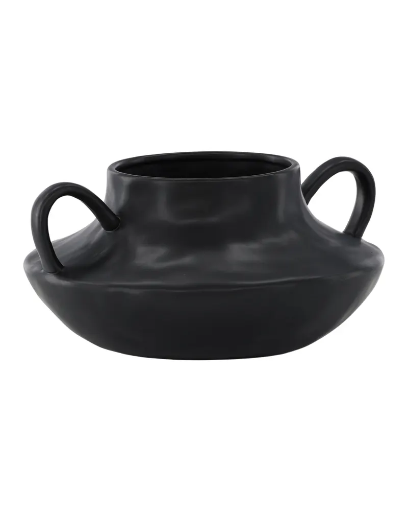Holda flacher Blumentopf mit zwei Henkeln in Schwarz, Ansicht 9