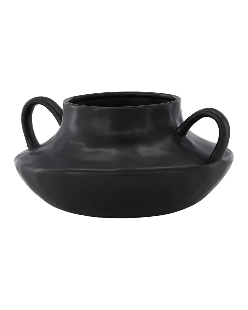 Holda flacher Blumentopf mit zwei Henkeln in Schwarz, Ansicht 11
