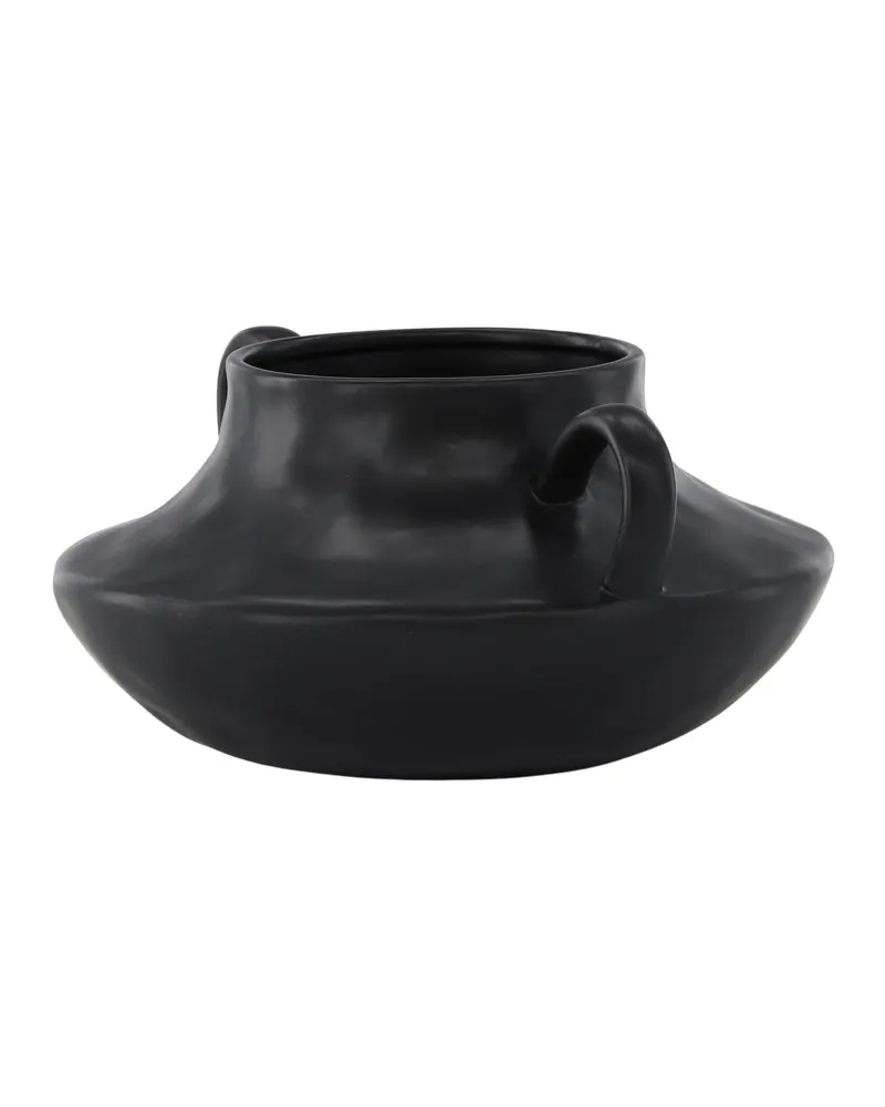 Holda flacher Blumentopf mit zwei Henkeln in Schwarz, Ansicht 12