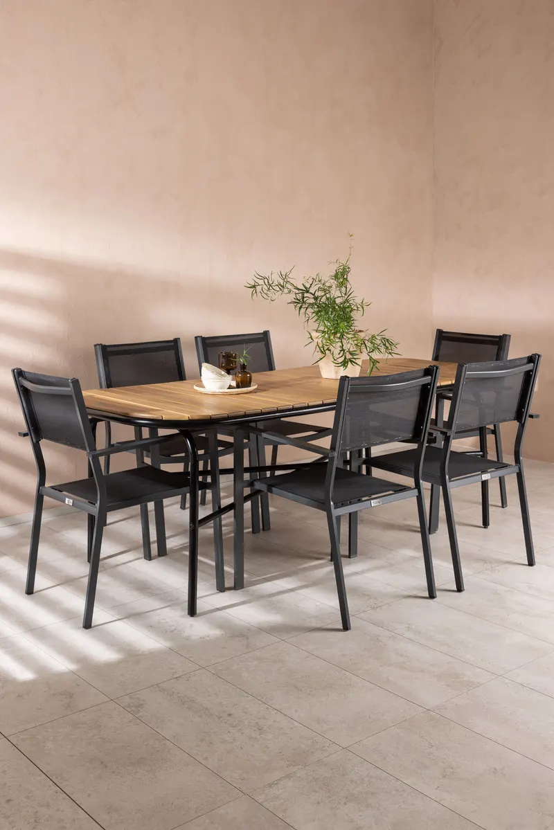 Holmbeck & Copacabana Gartenmöbel-Set mit 6 Stühlen, im Wohnraum, Ansicht 1