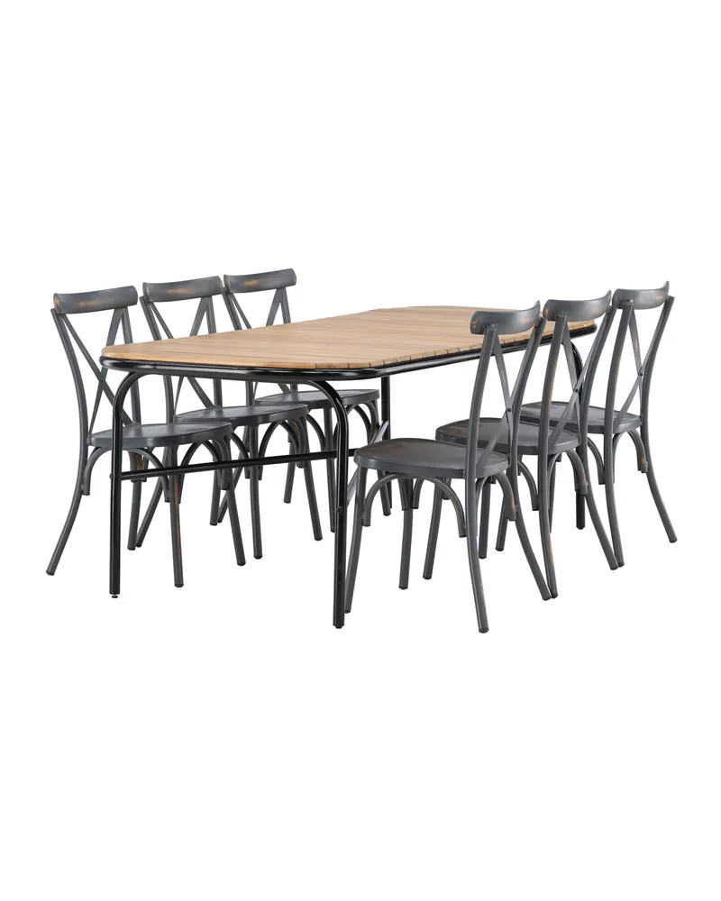 Holmbeck & Tablas Gartenmöbel-Set mit 6 Stühlen, Ansicht 1