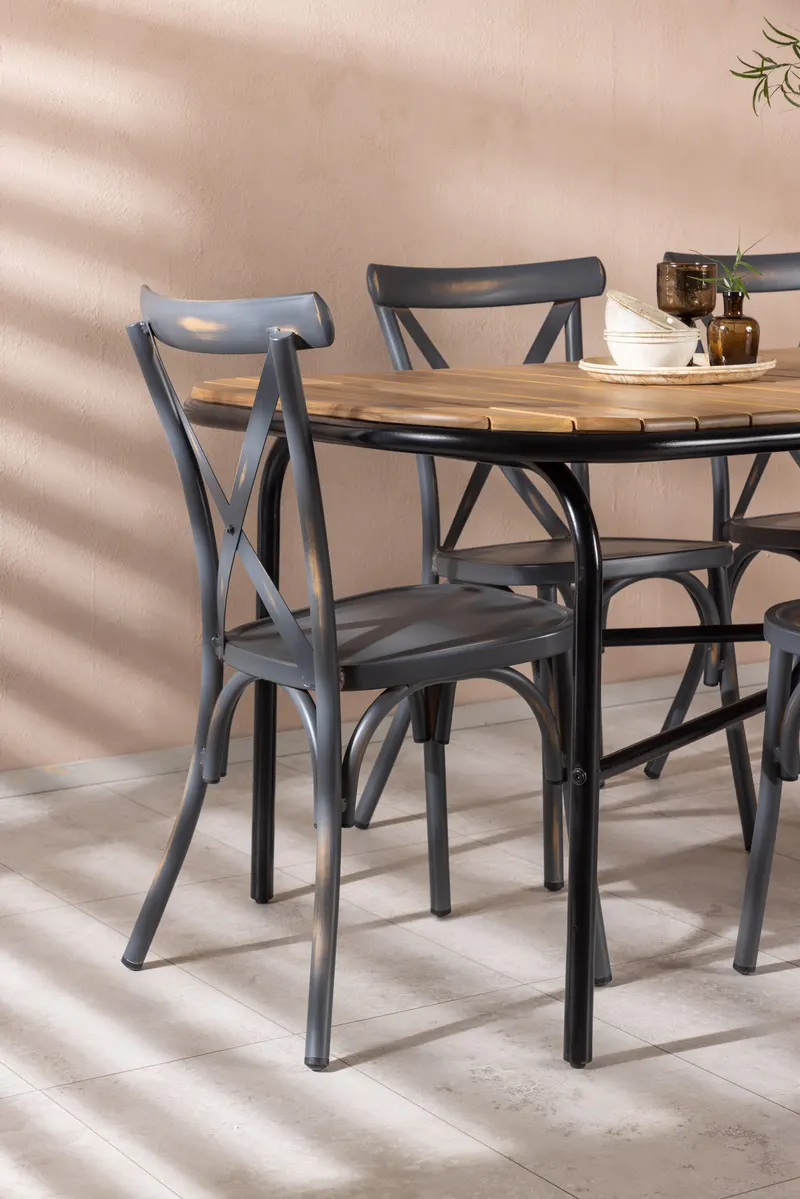 Holmbeck & Tablas Gartenmöbel-Set mit 6 Stühlen, im Wohnraum, Ansicht 2