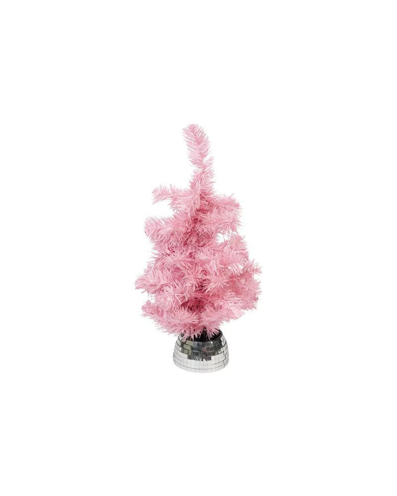 Künstlicher Weihnachtsbaum aus Polystyrol mit LED-Licht, Rosa