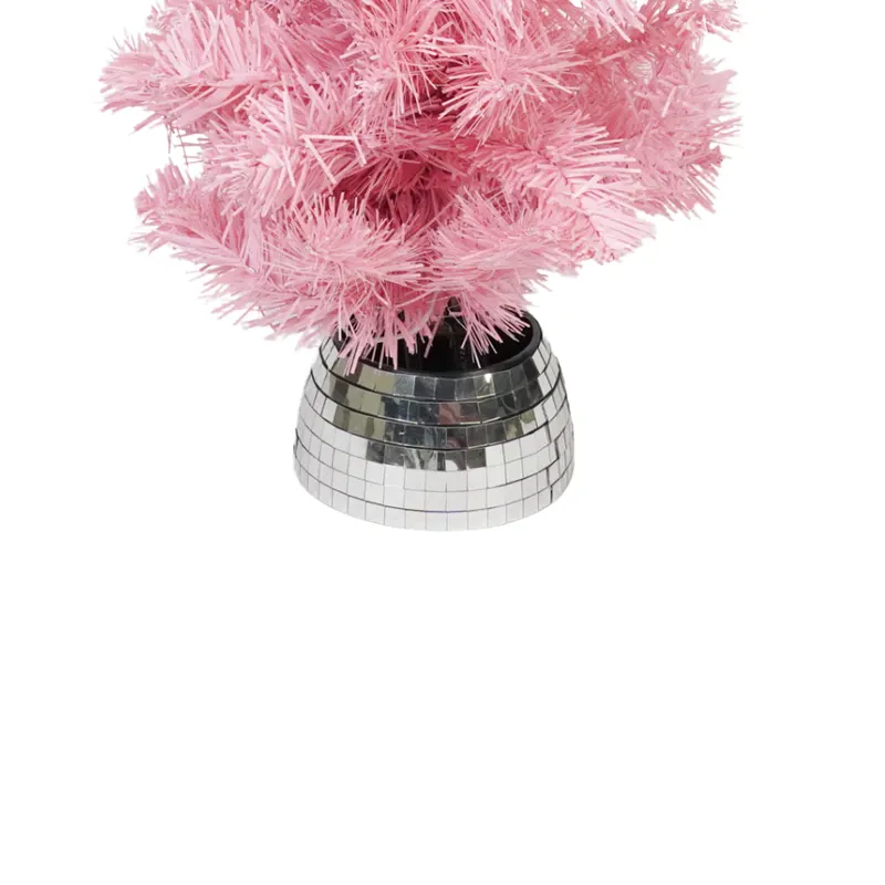Künstlicher Weihnachtsbaum aus Polystyrol mit LED-Licht von Housevitamin in Rosa, 50 cm, Ansicht 2
