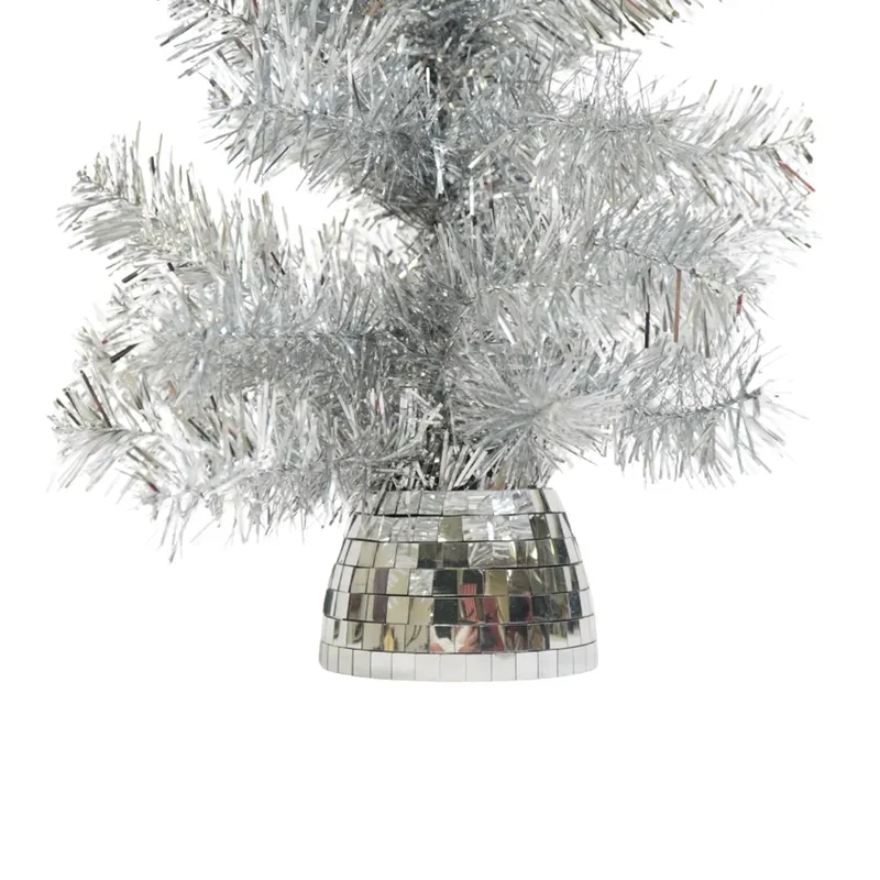 Künstlicher Weihnachtsbaum aus Polystyrol mit LED-Licht von Housevitamin in Silberfarben, 50 cm, Ansicht 2