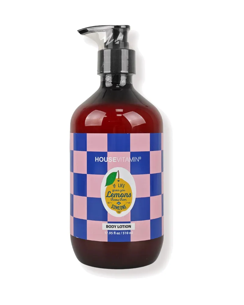 Vegane Bodylotion Lemon, Bergamotte & Basilikum im Pumpspender von Housevitamin, 510 ml, Ansicht 1