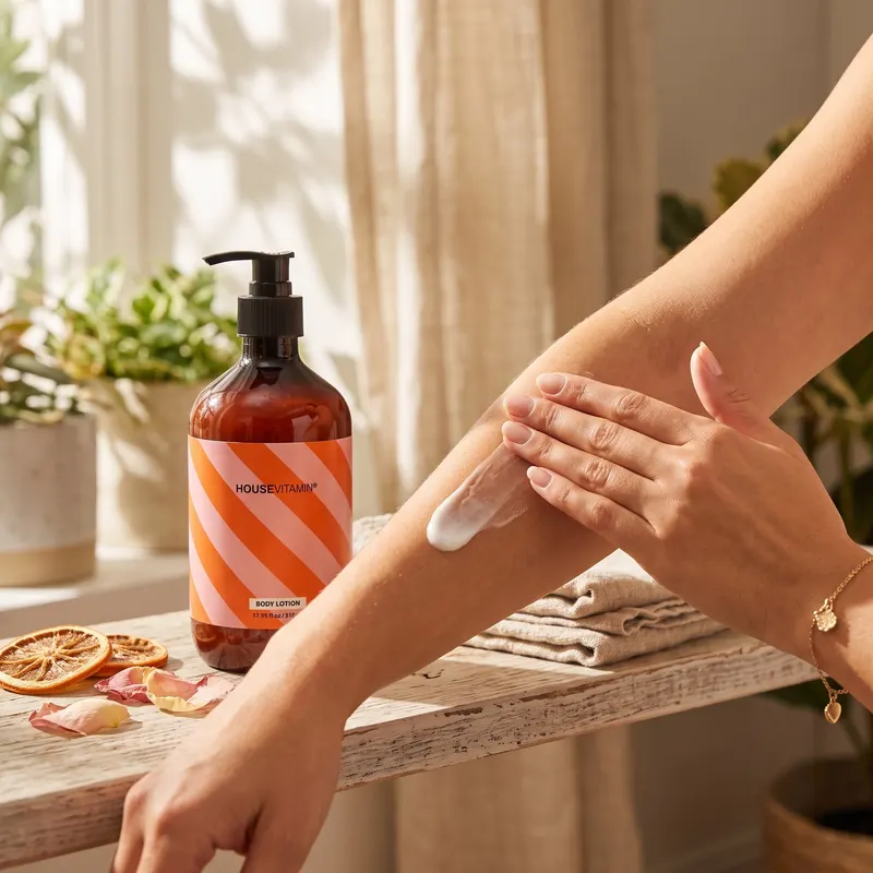 Bodylotion mit Grüntee-Duft im Pumpspender, 510 ml von Housevitamin, Ansicht 2