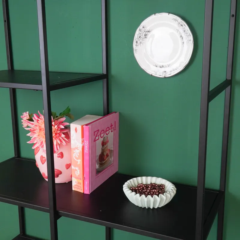 Keramik-Dekoschale in Mint mit gefächerter Kaffeefilterform von Housevitamin in Mint, 15 × 15 × 4,5 cm, Ansicht 5