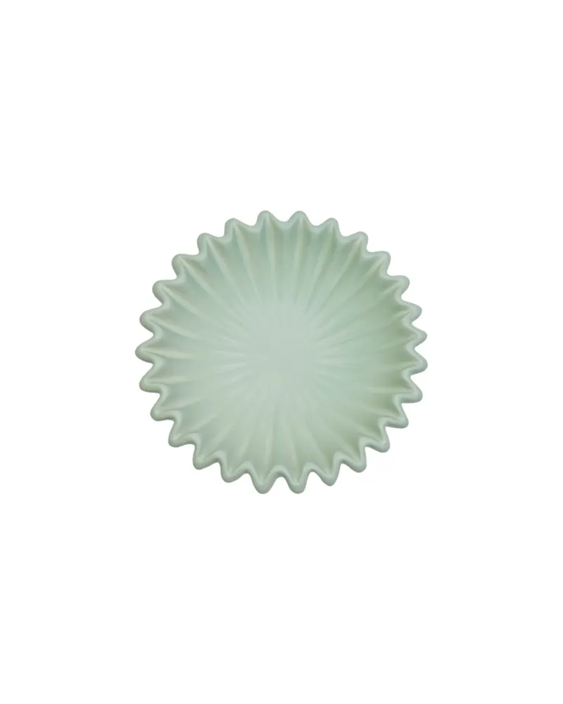 Keramik-Dekoschale in Mint mit gefächerter Kaffeefilterform von Housevitamin in Mint, 15 × 15 × 4,5 cm, Ansicht 6