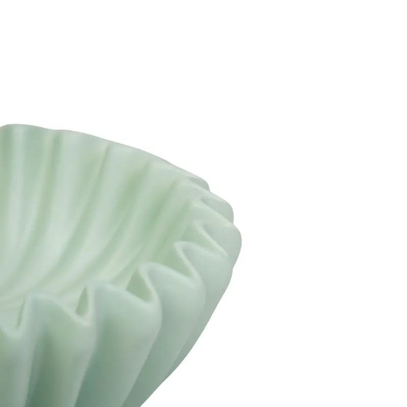 Keramik-Dekoschale in Mint mit gefächerter Kaffeefilterform von Housevitamin in Mint, 15 × 15 × 4,5 cm, Ansicht 8