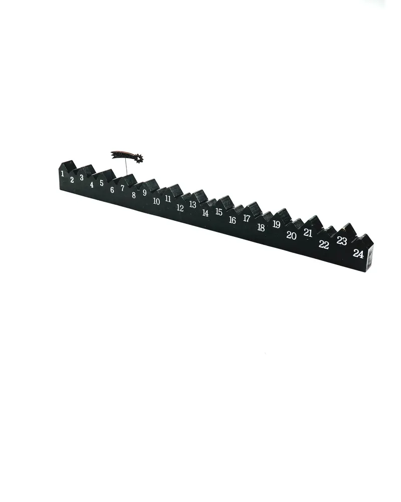 Adventskalender aus MDF mit Häuser-Motiv