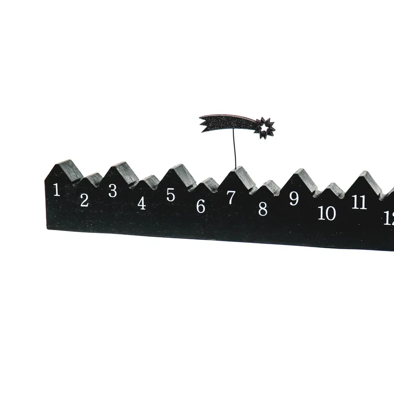 Adventskalender aus MDF mit Häuser-Motiv von Housevitamin, 60 × 2,5 × 8,5 cm (Formatangabe), Ansicht 2