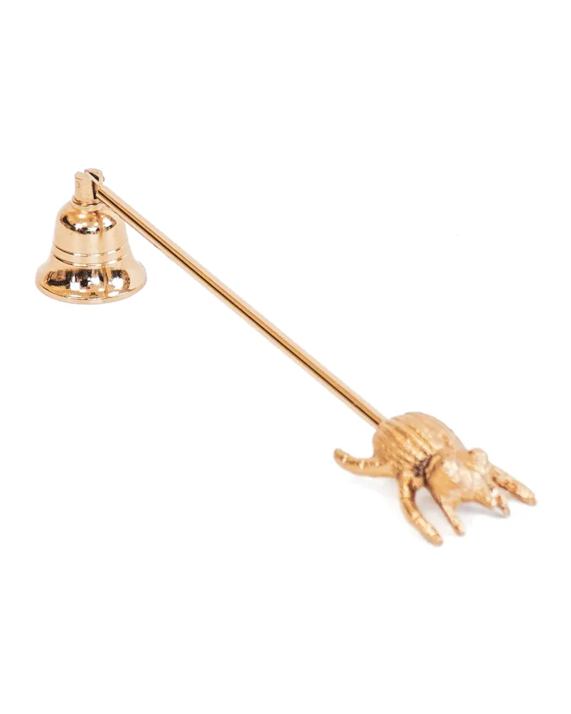 Kerzenlöscher mit Insektenmotiv aus Aluminium, goldfarben von Housevitamin in goldfarben, 26 × 4 × 5 cm, Ansicht 1