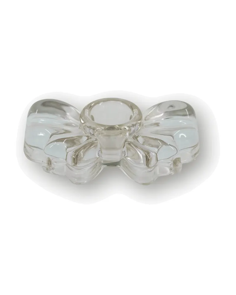 Kerzenhalter Bow aus farbigem Glas in Schleifenform von Housevitamin in Braun, 9,5 × 6,5 × 2,5 cm, Ansicht 1