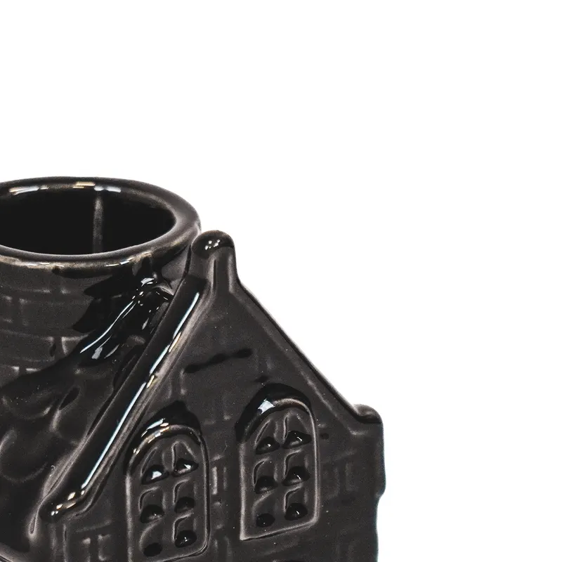 Kerzenhalter in Hausform aus Keramik für dein Zuhause von Housevitamin in Schwarz, Ansicht 5