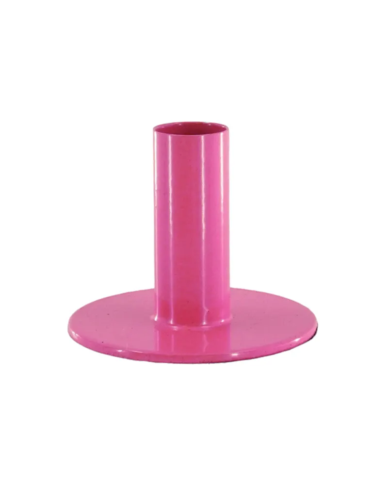 Kerzenhalter aus Metall in Pink für eine Tafelkerze von Housevitamin in Pink, Ansicht 1