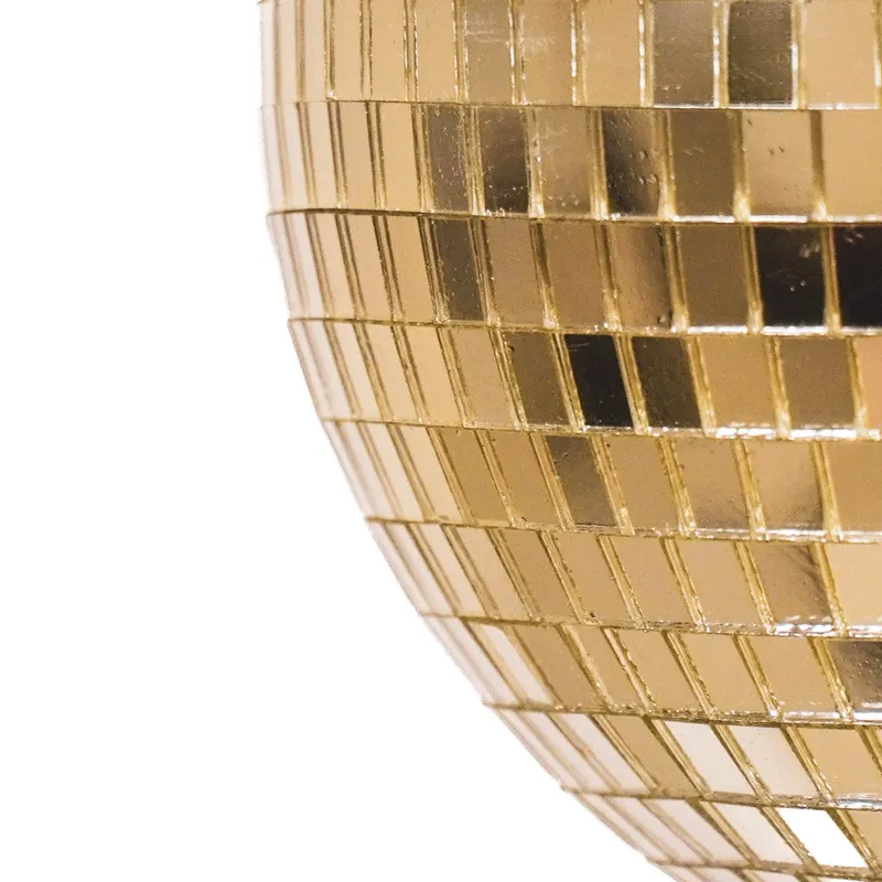 Weihnachtsanhänger Discokugel aus Schaumstoff mit Glasplättchen von Housevitamin in Gold, 30 × 30 × 30 cm, Ansicht 4