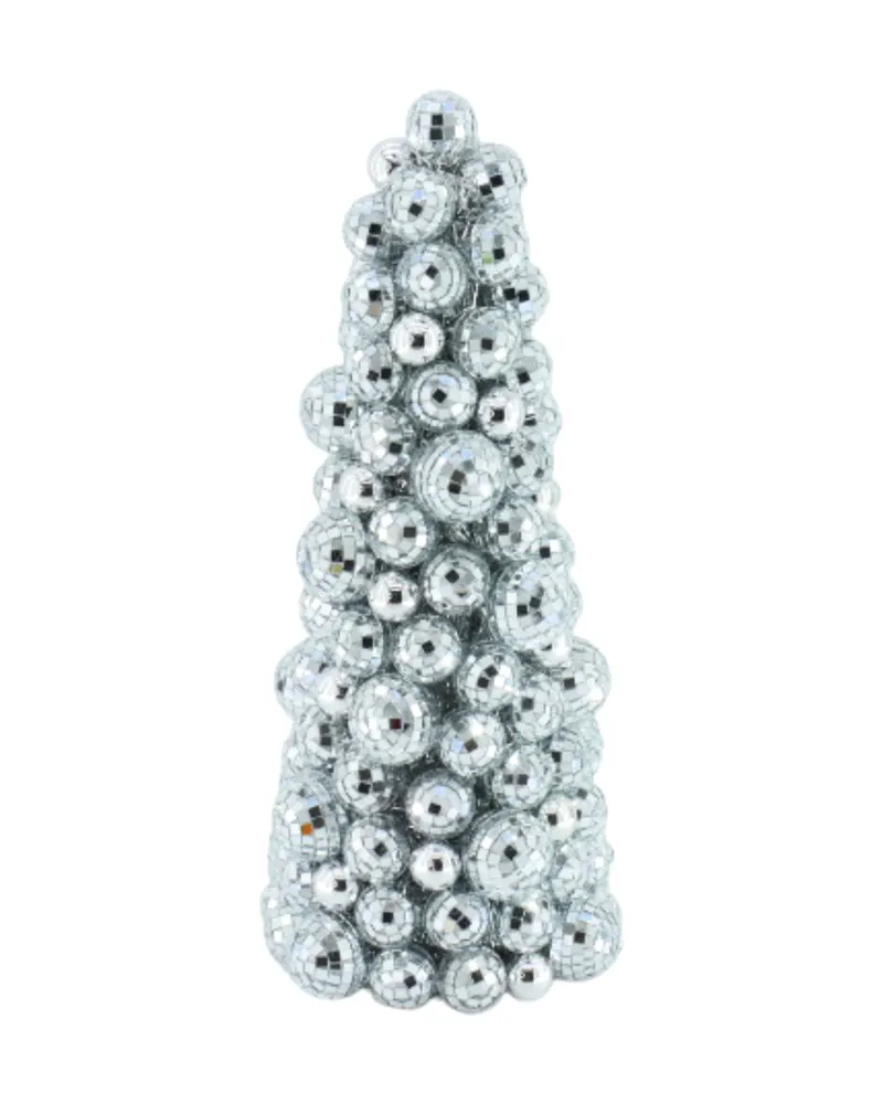 Disco-Weihnachtsbaum aus Kunststoff in Silber von Housevitamin in Silber, 20 × 19 × 42 cm, Ansicht 1