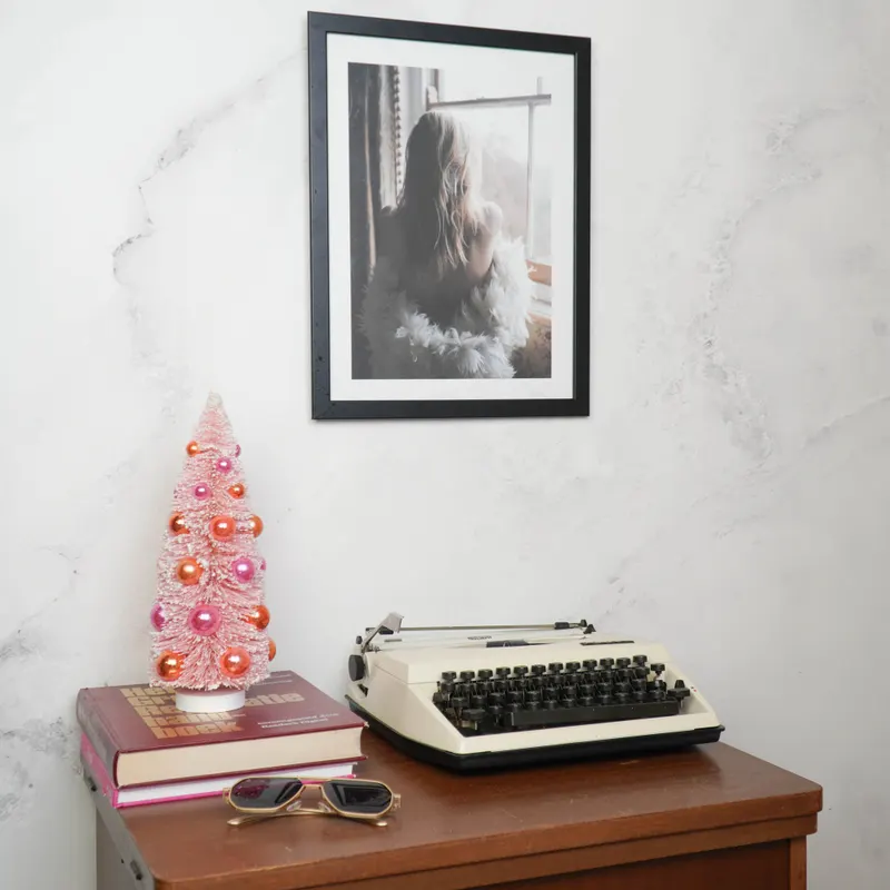 Künstlicher Weihnachtsbaum aus Sisal und Kunststoff von Housevitamin in Pink, 12 × 31 cm, Ansicht 4