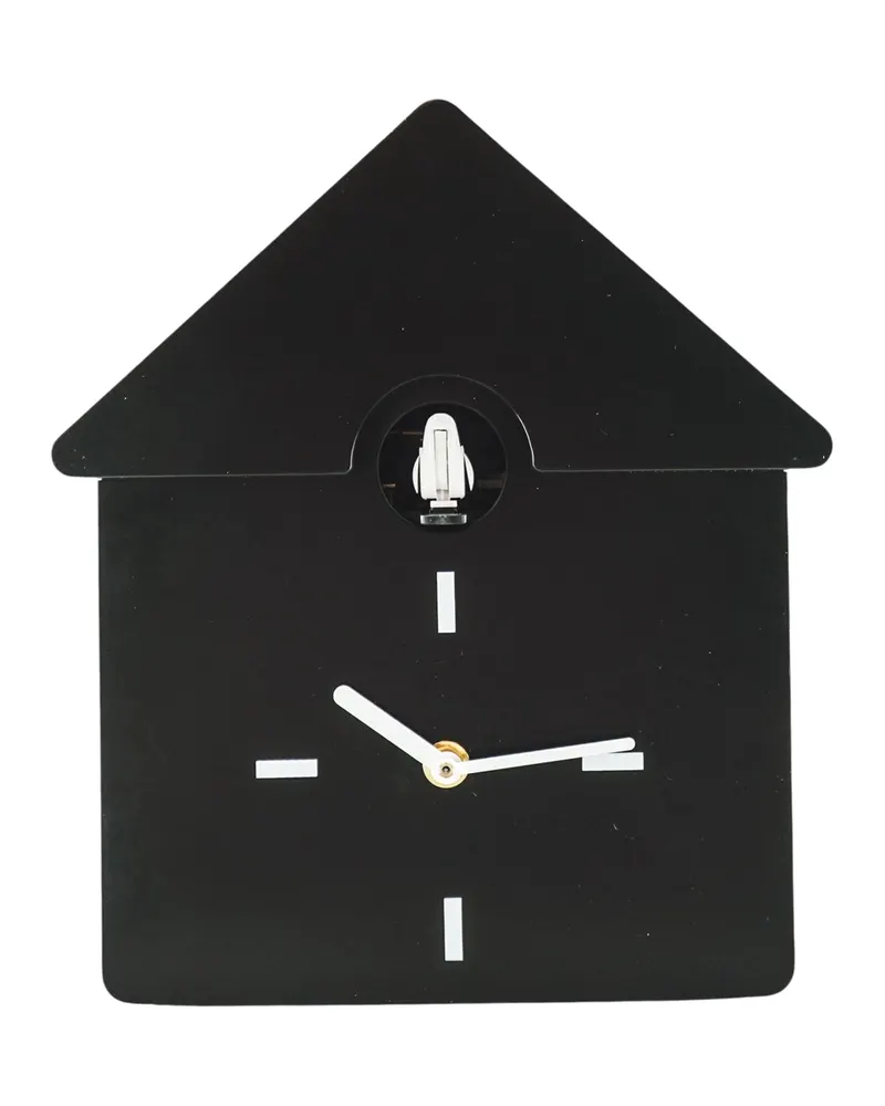 Kuckuck-Wanduhr aus Kunststoff mit Stundenruf von Housevitamin in Schwarz, 24 × 27 × 9 cm, Ansicht 8