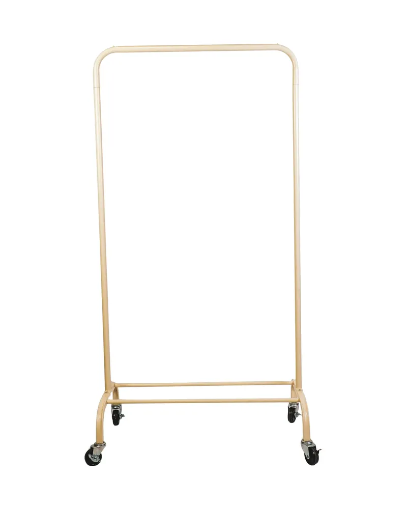 Mobiler Garderobenständer aus Metall in Sand von Housevitamin in Sand, 80 × 40 × 155 cm, Ansicht 5