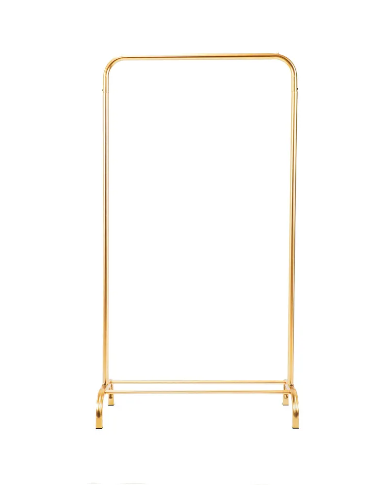 Metall-Garderobenständer zum Aufhängen von Kleidung von Housevitamin in Gold, 80 × 40 × 150 cm, Ansicht 2