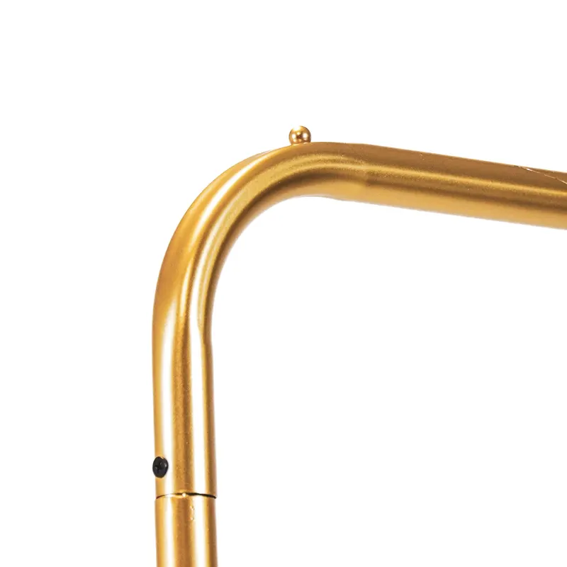 Metall-Garderobenständer zum Aufhängen von Kleidung von Housevitamin in Gold, 80 × 40 × 150 cm, Ansicht 4