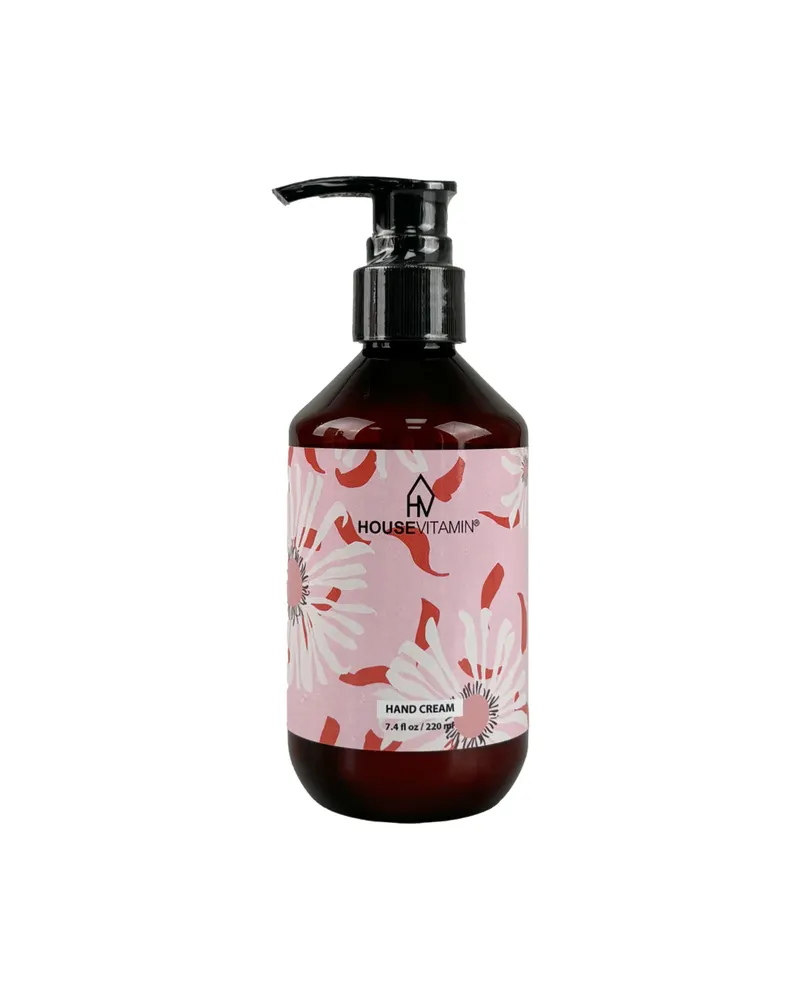 Vegane Handcreme mit Pfingstrosenduft im Pumpflakon