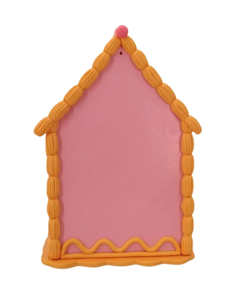 LED-Weihnachtshäuser aus Polyresin in Candy-Optik von Housevitamin in Rosa/Orange, 13 × 13 × 18,5 cm, Ansicht 6