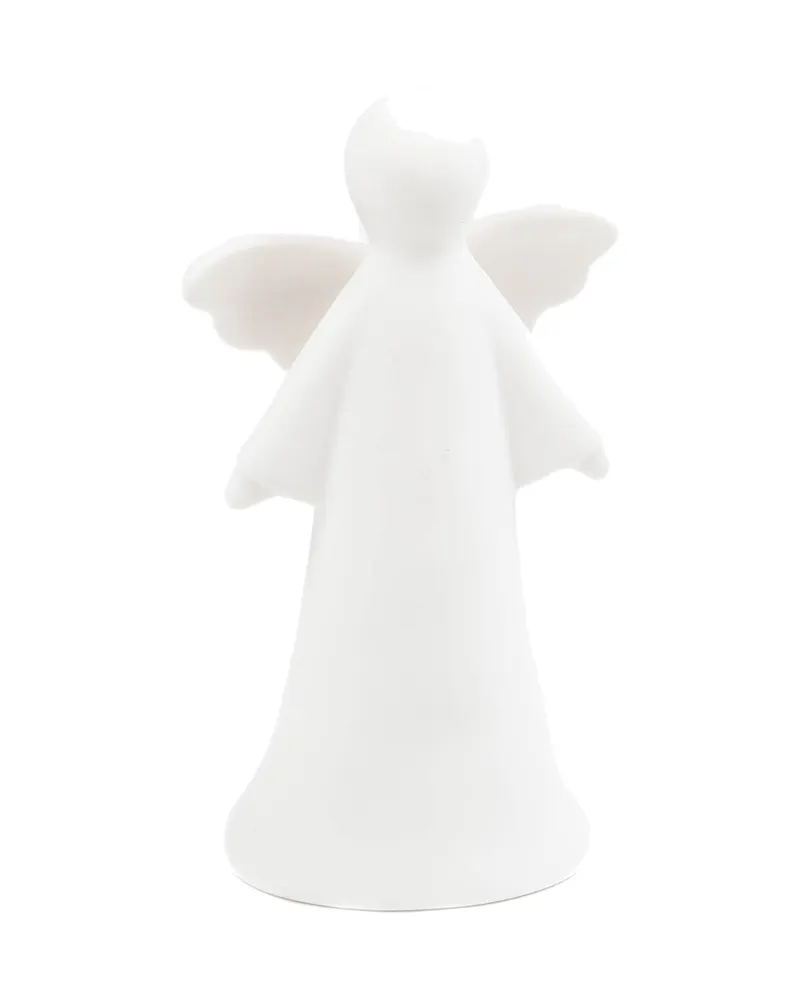 LED-Weihnachtsengel aus Dolomit in Weiß von Housevitamin in Weiß, 9 × 6 × 16,5 cm, Ansicht 1