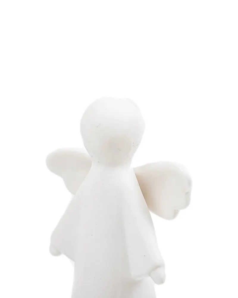 LED-Weihnachtsengel aus Dolomit in Weiß von Housevitamin in Weiß, 9 × 6 × 16,5 cm, Ansicht 3