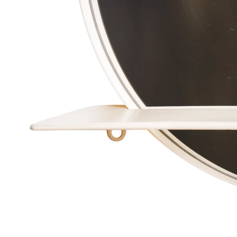 Runder Wandspiegel aus Metall mit Ablage, sandfarben von Housevitamin in Sandfarben, Ø 40 cm; Gesamtmaß: 40 × 40 × 13 cm, Ansicht 3