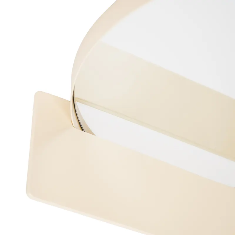 Runder Wandspiegel aus Metall mit Ablage, sandfarben von Housevitamin in Sandfarben, Ø 40 cm; Gesamtmaß: 40 × 40 × 13 cm, Ansicht 4