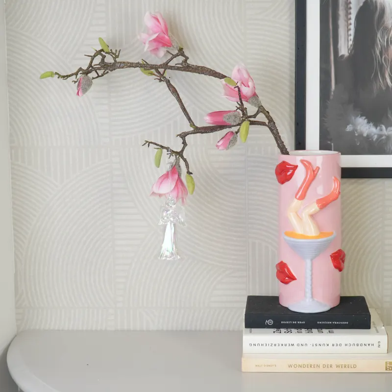 Christbaumschmuck Engel aus Kunststoff mit irisierendem Glanz von Housevitamin in Transparent, 6 × 5,5 × 11 cm, Ansicht 2
