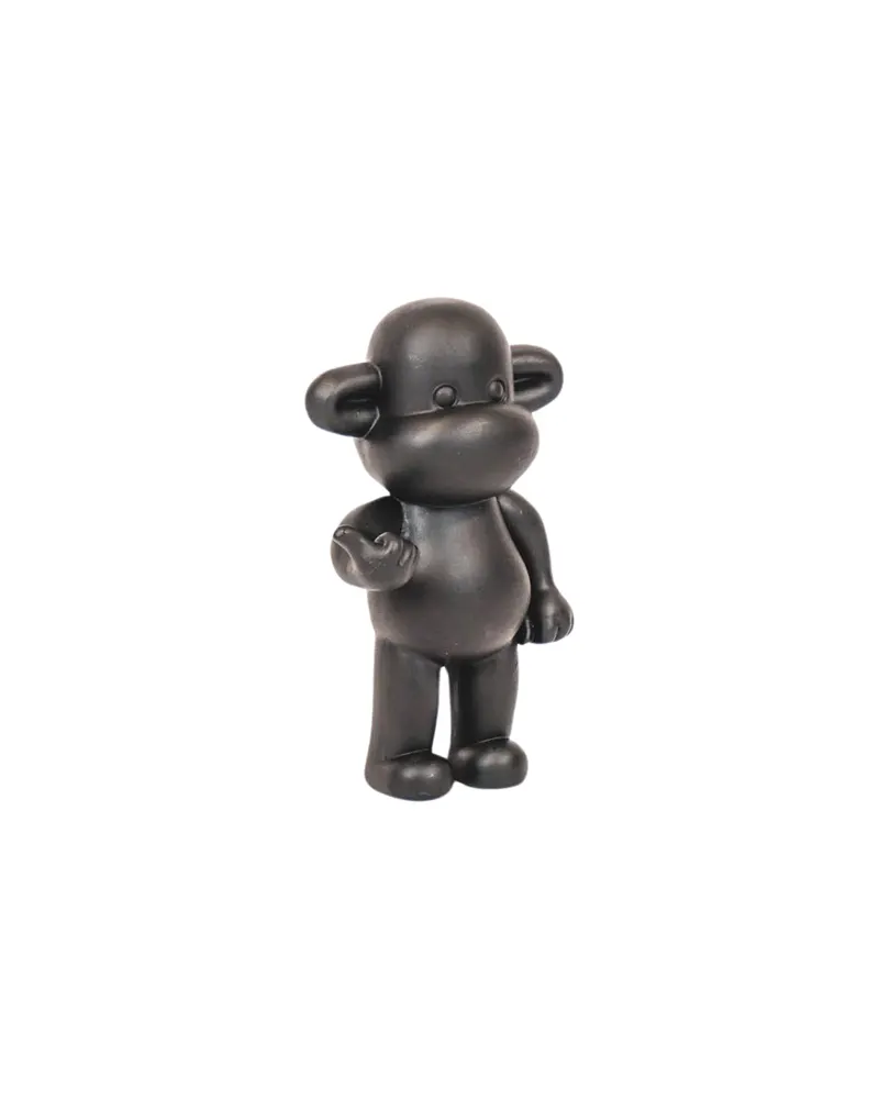 Dekofigur Affe „The Legend“ aus Polyresin mit Hang-Loose-Geste von Housevitamin in Schwarz, 11 × 7 × 19 cm, Ansicht 3